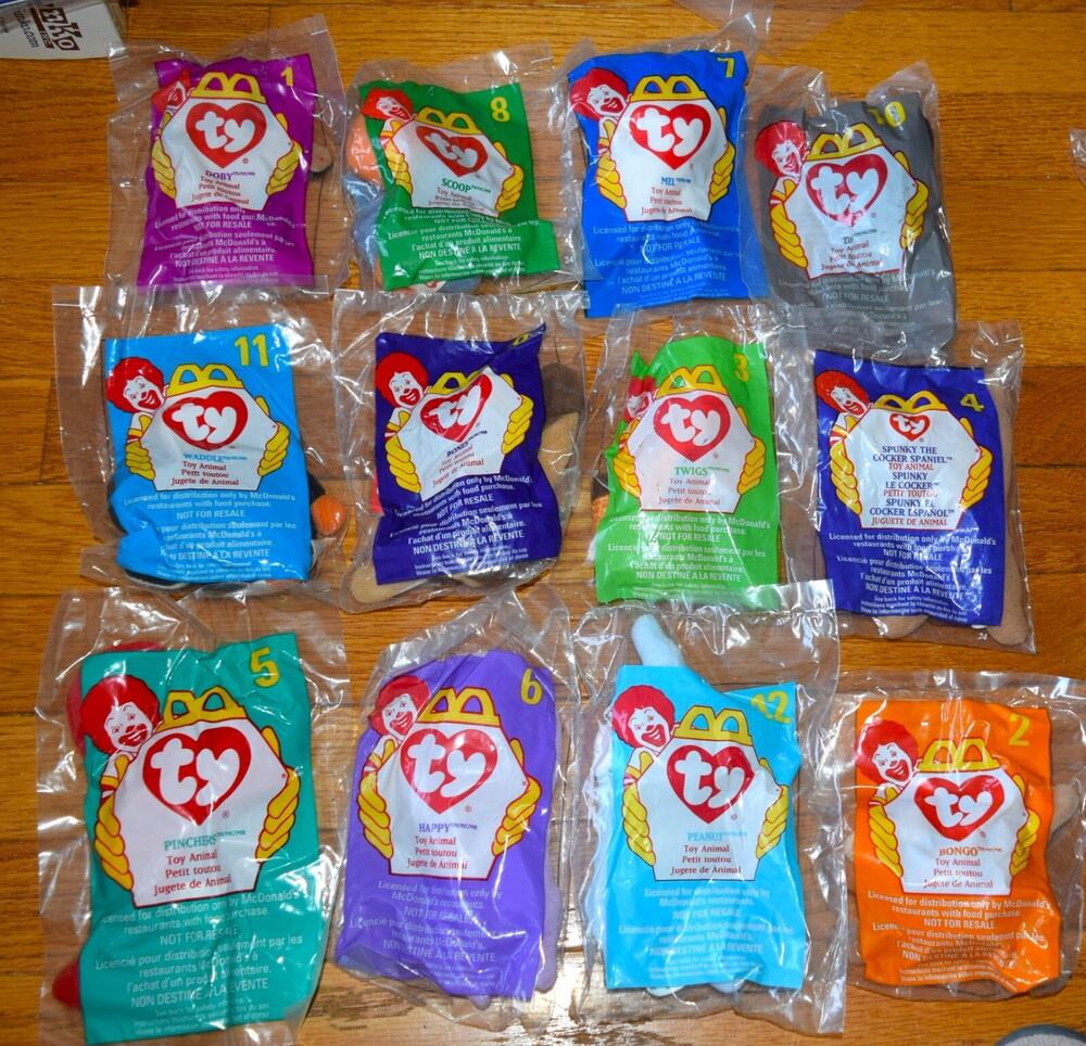 1998 1999 COMPLETE NEW McDonalds TY Teenie Beanie Babies Set of 24